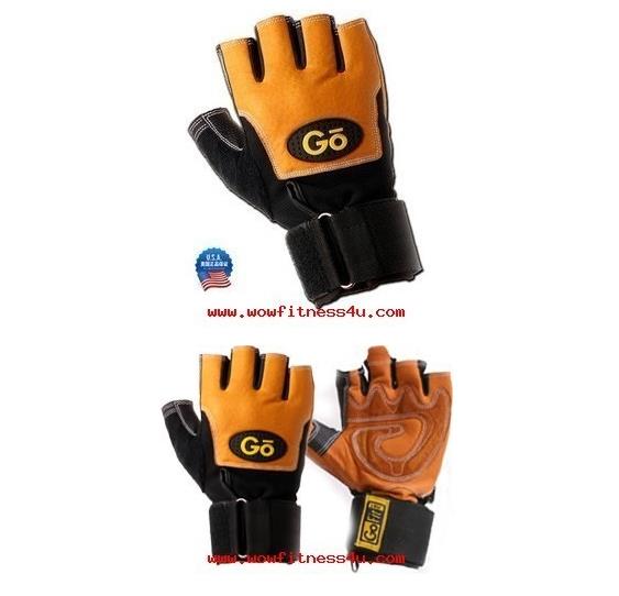 ถุงมือฟิตเนส fitness ถุงมือกีฬา ถุงมือยกเวท GoFit Gymworx Pro Leather Wrist Wrap Glove รูปที่ 1