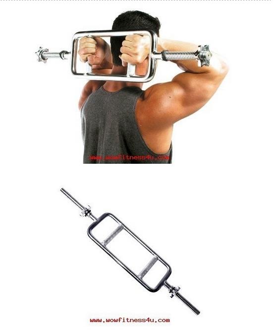 PR-433 คานกล้ามปีกเกลียวล็อคชุบโครเมี่ยมคุณภาพดี 34-Inch Threaded Tricep Bar รูปที่ 1