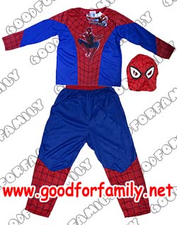 ชุดแฟนซี Spiderman มีไฟกะพริบ แขนยาว-ขายาว-หน้ากาก สไปเดอร์แมน แต่งแฟนซี fancy การ์ตูน ยอดมนุษย์ รหัส fcycarspi004 รูปที่ 1