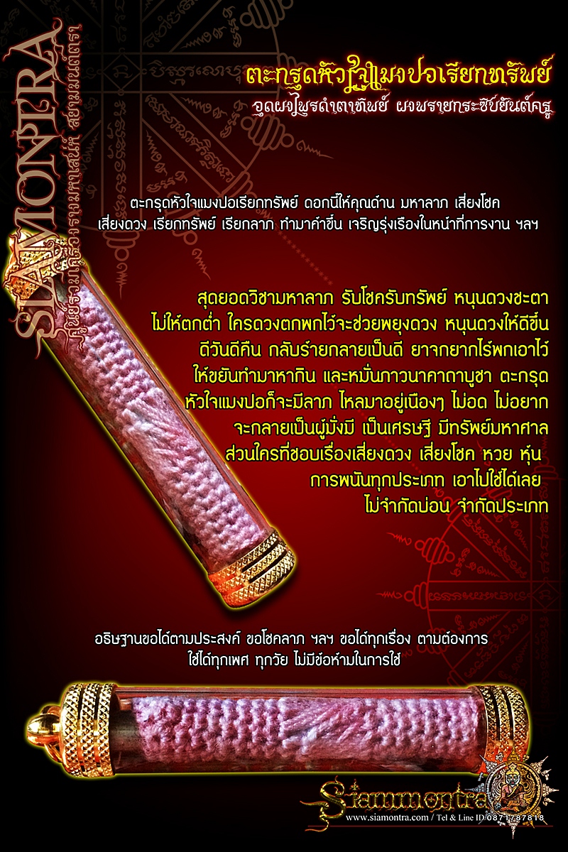 ตะกรุดหัวใจแมงปอเรียกทรัพย์ รูปที่ 3