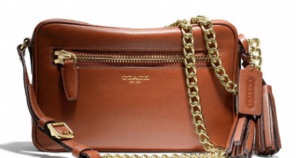 COACH F25362 LEATHER FLIGHT BAG BRASS รูปที่ 2
