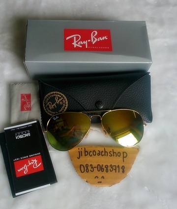 Ray-Ban RB3025 Aviator 112/93 Yellow Gold Mirror Gold Frame size 58 รูปที่ 1