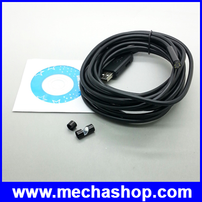 กล้องเอนโดสโคป กล้องตรวจสอบงาน สาย USB 5M cable 6 LED 7mm Lens Borescope Camera Waterproof Endoscope(END013) รูปที่ 2