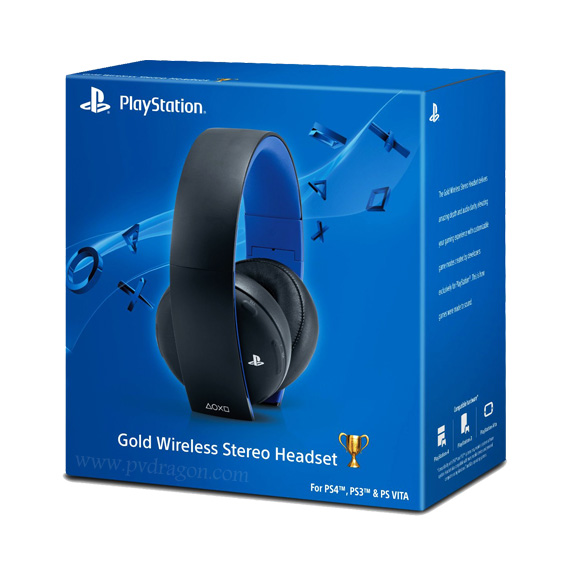PlayStation Gold Wireless Stereo Headset for PlayStation 3 and PlayStation 4 (Black Color) รูปที่ 5