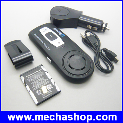 บลูทูธแฮนด์ฟรี แฮนด์ฟรีรถยนต์ hands-free + Dual Link + Visor Car Kit Multipoint Speakerphone(CHF017) รูปที่ 1