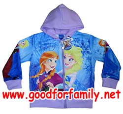 เสื้อกันหนาวเด็ก Frozen Jacket โฟรเซ่น สีม่วง anna elsa อันนา เอลซ่า แจ็กเก็ต เสื้อผ้าเด็ก เสื้อแขนยาว รหัส jckfro006 รูปที่ 1