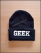 รูปย่อ หมวกไหมพรมสีดำ ปักอักษร GEEK หน้าหมวก รูปที่1