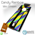 Candy Rainbow - สายเอี้ยมเส้นเล็ก (Suspenders) ขนาดสาย กว้าง 2.2 ซม สำหรับคนสูงไม่เกิน 185 cm สายสีเหลือง เขียว ม่วง