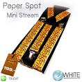 Paper Spot - สายเอี้ยมเส้นเล็ก (Suspenders) ขนาดสาย กว้าง 2.2 ซม สำหรับคนสูงไม่เกิน 185 cm  สายสีส้ม ลายจุดดำ แดง