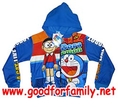 เสื้อกันหนาวเด็ก Doraemon jacket โดราเอมอน ผ้ามัน มีฮู้ด สีน้ำเงิน แจ็กเก็ต แจกเกต เสื้อแขนยาว รหัส jckdor002