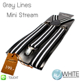 Gray Lines สายเอี้ยมเส้นเล็ก (Suspenders) ขนาดสาย กว้าง 2.2 ซม สำหรับคนสูงไม่เกิน 185 cm สายสีดำ เส้นตรงคูสีเทา