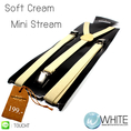 Soft Cream สายเอี้ยมเส้นเล็ก (Suspenders) ขนาดสาย กว้าง 1.5 ซม สำหรับคนสูงไม่เกิน 185 cm สีเบจอ่อน