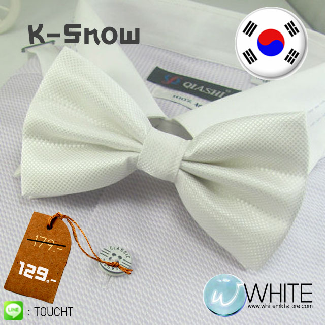 K-Snow - หูกระต่าย สีขาว ผ้าเนื้อลาย สไตล์เกาหลี (BT016) by WhiteMKT รูปที่ 1