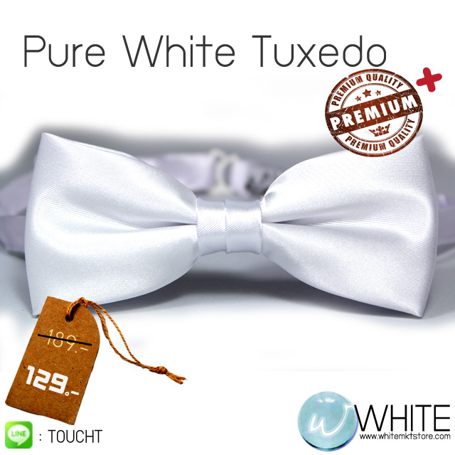 Pure White Tuxedo - หูกระต่าย สีขาว เนื้อผ้าผิวมัน เรียบ เกรต A รูปที่ 1