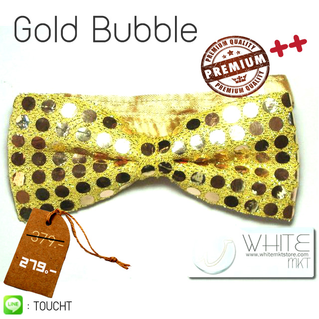 Gold Bubble - หูกระต่าย ลายแฟชั่น ผ้ามันวาว สีเหลือง เหลือบ สะท้อนแสง Premium Quality รูปที่ 1