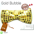 Gold Bubble - หูกระต่าย ลายแฟชั่น ผ้ามันวาว สีเหลือง เหลือบ สะท้อนแสง Premium Quality