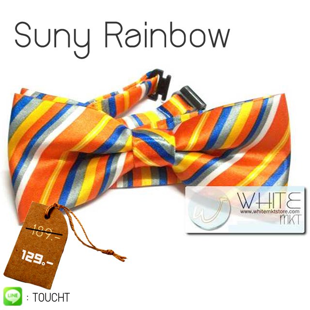 Suny Rainbow - หูกระต่าย สีรุ้งแนวเฉียง โทนสีส้ม รูปที่ 1
