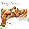 Suny Rainbow - หูกระต่าย สีรุ้งแนวเฉียง โทนสีส้ม