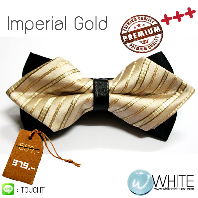 Imperial Gold - หูกระต่าย โบว์แหลม คาดหนัง สีทองลายเฉียง Premium Quality รูปที่ 1