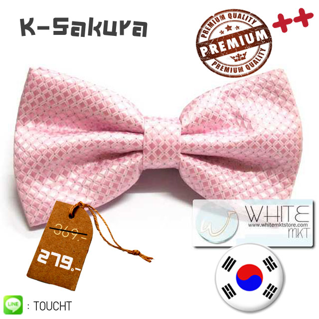 K-Sakura - หูกระต่าย สีชมพูอ่อน ผ้าเนื้อลาย สไตล์เกาหลี Premium Quality รูปที่ 1