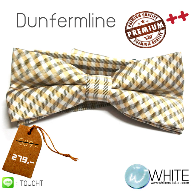 Dunfermline - หูกระต่าย ลายสก๊อต โทน ขาว เหลือง เทา Premium Quality รูปที่ 1