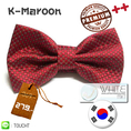 K-Maroon - หูกระต่าย สีแดงหม่น ผ้าเนื้อลาย สไตล์เกาหลี Premium Quality