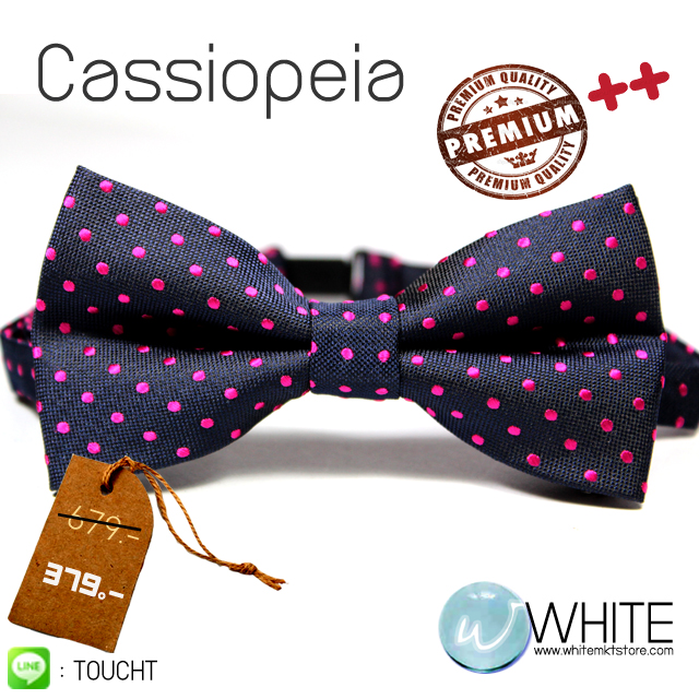 Cassiopeia - หูกระต่าย สีกรมท่า จุดสีชมพูบานเย็น Premium Quality รูปที่ 1