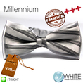 Millennium - หูกระต่าย ผ้านอก สีเทา ลายเฉียง Premium Quality