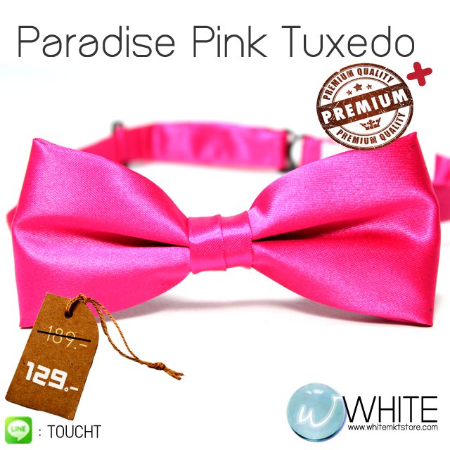 Paradise Pink Tuxedo - หูกระต่าย สีชมพูเข้ม (74) เนื้อผ้าผิวมัน เรียบ เกรต A รูปที่ 1