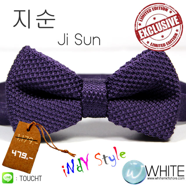 지순 (Ji Sun) - หูกระต่าย ผ้าถัก สีพื้น ม่วง Indy Style สุด Chic Exclusive รูปที่ 1