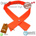 Orange Juice - หูกระต่าย ทรง โบว์ไขว้ สีส้มสะท้อนแสง Crossover Style Collection Premium Quality