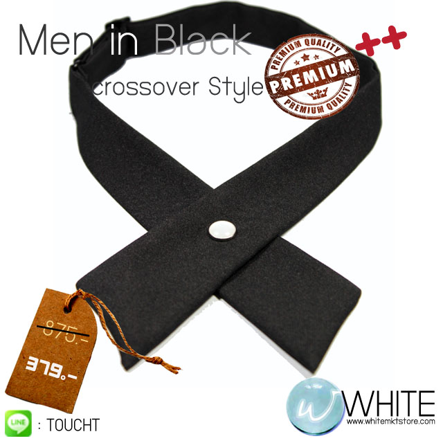 Men in Black - หูกระต่าย ทรง โบว์ไขว้ สีดำ Crossover Style Collection Premium Quality รูปที่ 1