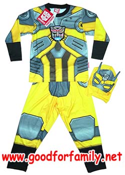 ชุดแฟนซี Transformer แขนยาว-ขายาว-หน้ากาก ทรานส์ฟอร์เมอร์ สีเหลือง-เทา แต่งแฟนซี fancy เสื้อผ้าเด็ก รหัส fcycartfm002 รูปที่ 1