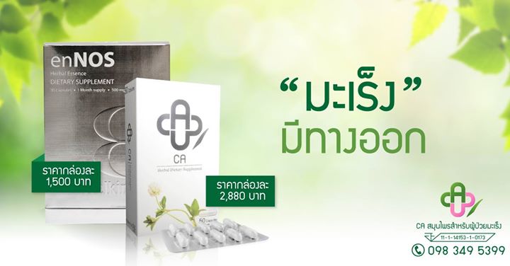 แนะนำอาหารเสริมต้านมะเร็ง สมุนไพรต้านมะเร็ง อาหารเสริมป้องกันมะเร็ง CA herbal รูปที่ 1