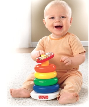 Brilliant Basics Rock-a-Stack ห่วงโยกเยก  ยี่ห้อ Fisher Price รูปที่ 4