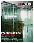 Accordion PVC Sheet ม่านชีทแบบพับเก็บ ของ DOFIX สำหรับห้องคลีนรูม โรงงาน