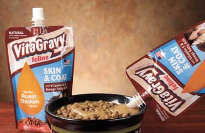ซอสเกรวี่ Vita Gravy Feline SKIN+COAT (รสไก่อบ) เสริมวิตามินละแร่ธาตุต่างๆ ช่วยบำรุงขน จาก USA รูปที่ 2