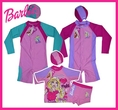 ชุดว่ายน้ำเด็ก Barbie เนื้อผ้า Spandex บาร์บี้ เสื้อผ้าเด็ก