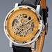 รูปย่อ Pre-order นาฬิกาข้อมือบุรุษ "WINNER" PMW029 GOLD สายหนัง ดีไซน์โครงกระดูก เรียบ หรู รูปที่1