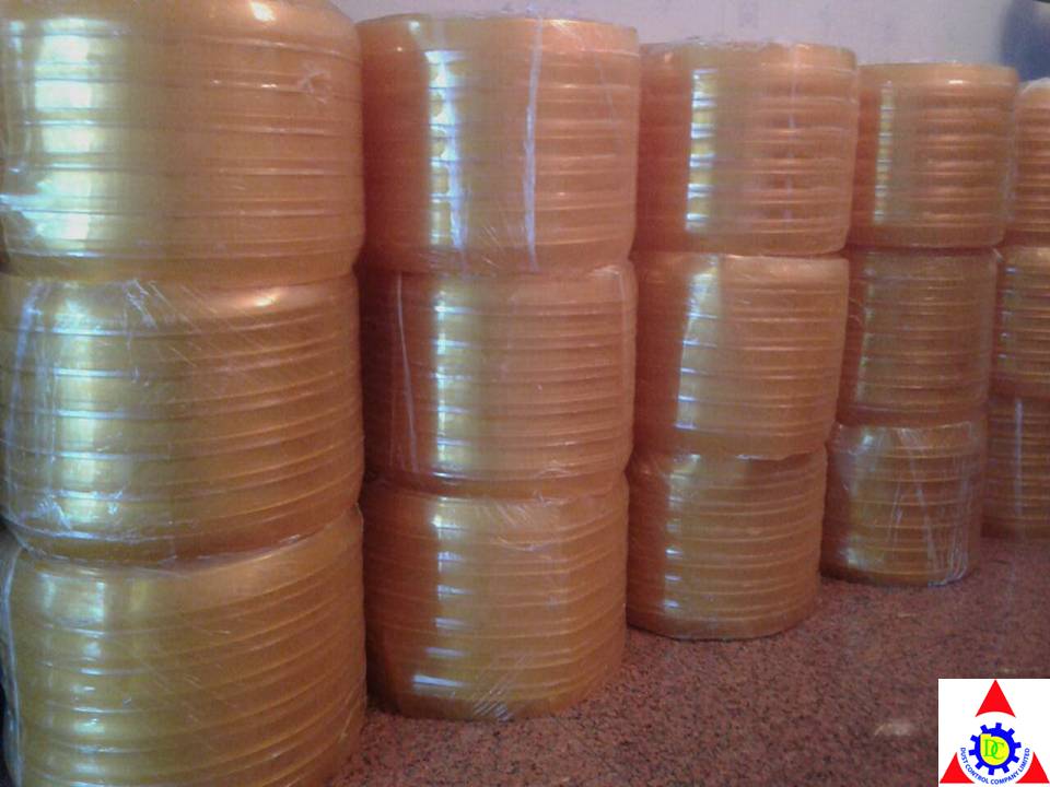 PVC SHEET CURTAIN  สีเหลือง แบบใส รูปที่ 2