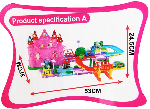 ของเล่นเด็ก รถไฟ Dream Castle ประกอบรถไฟวิ่งไปตามรางผ่านปราสาท สะพาน ฯลฯ มีไฟ มีเสียงเพลง รูปที่ 3