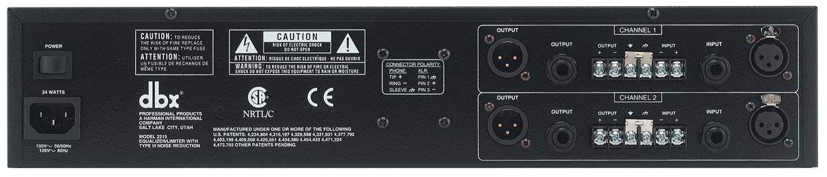 dbx 2215  EQUALYZER / LIMITER รูปที่ 3