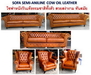 รูปย่อ โซฟาหนังแท้ Sofa Leather L-Shape Recliner Oil Full Leather Synthetic Leather Stool Fabric PU Pvc รูปที่3