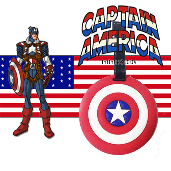 แท็กห้อยกระเป๋าลายโล่กัปตันอเมริกา (Captain America Shield Luggage Tag) รูปที่ 1