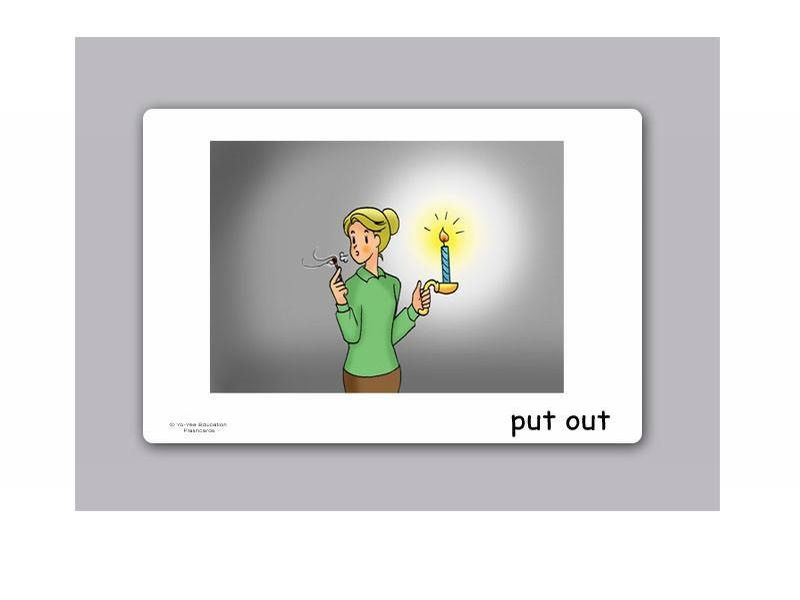 บัตรคำ ชุด กริยาวลี ชุดที่ 1 สำหรับสอนภาษาอังกฤษ Phrasal Verbs Flash Cards – Set 1 รูปที่ 6