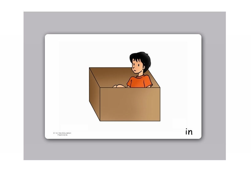 บัตรคำ ชุด คำบุพบท สำหรับสอนภาษาอังกฤษ Prepositions Flash Cards รูปที่ 5