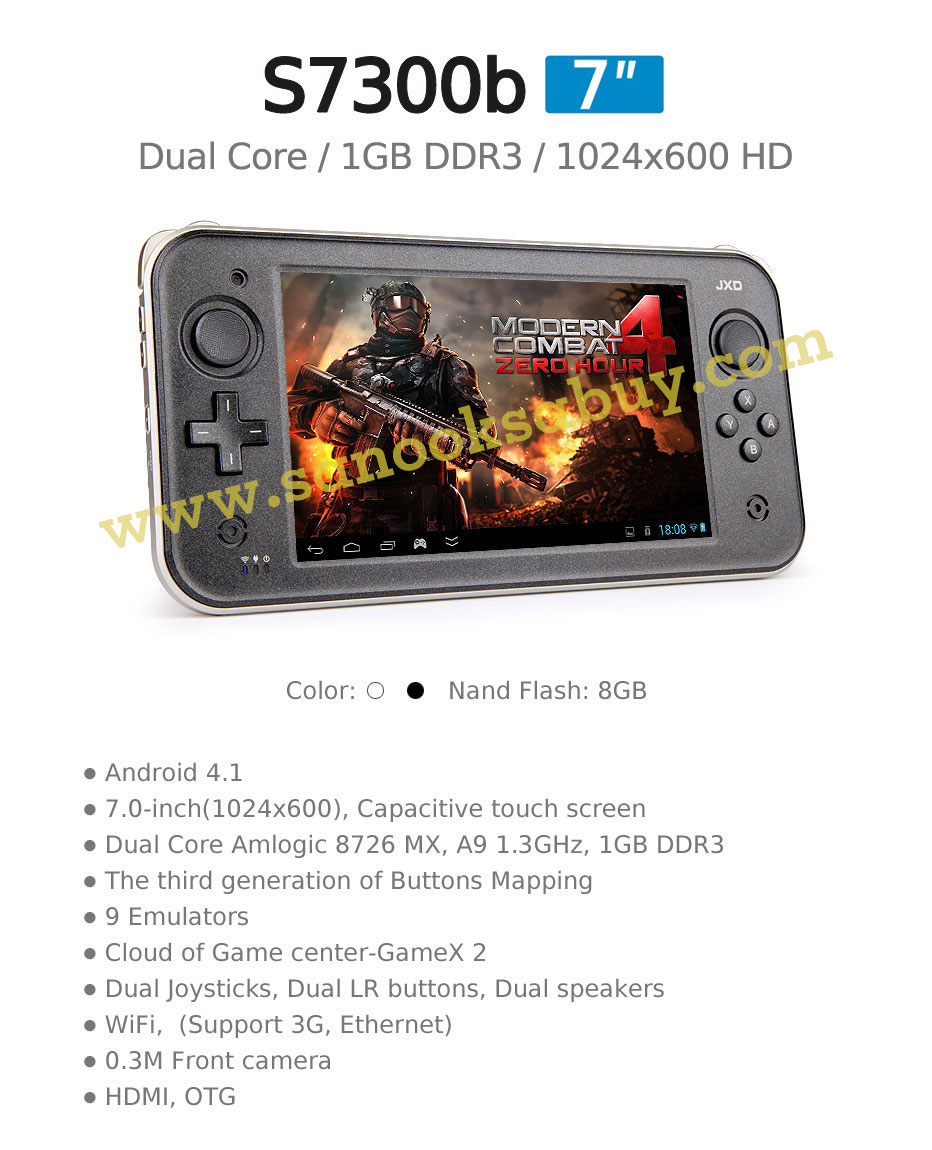 เครื่องเกมส์ แท๊บเล็ตแอนดรอย JXD s7300 สำหรับเกมส์เมอร์ที่ชื่นชอบการเล่นเกมส์ในราคาสุดคุ้ม แถมเกมส์คอนโซล16เครื่อง และเก รูปที่ 3
