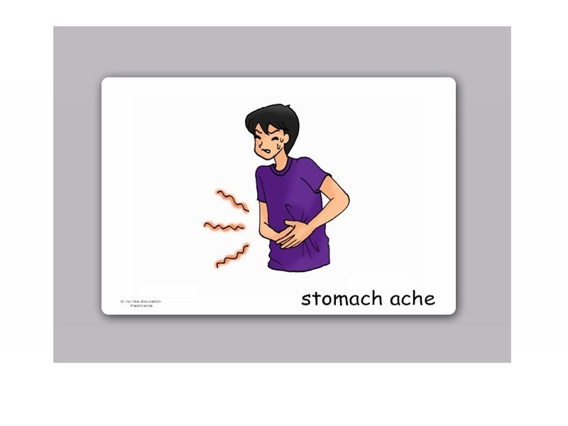 บัตรคำ ชุด อาการและการบาดเจ็บ สำหรับสอนภาษาอังกฤษ Aches and Symptoms Flash Cards รูปที่ 5