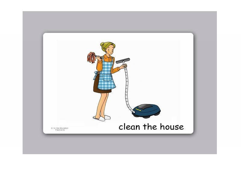 บัตรคำ ชุด งานบ้าน สำหรับสอนภาษาอังกฤษ Chores Flash Cards รูปที่ 5