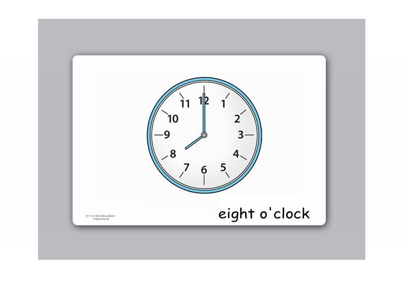 บัตรคำ ชุด บอกเวลา สำหรับสอนภาษาอังกฤษ Telling Time Flash Cards รูปที่ 5